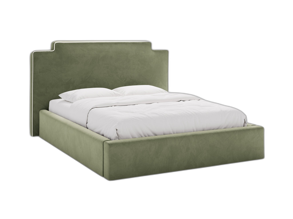 Elegant Upholstered Bed Frame with High Headboard & Storage