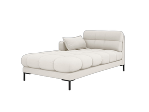 Modern Chaise Lounge – Quilted Bubble Design Recliner Sofa L185