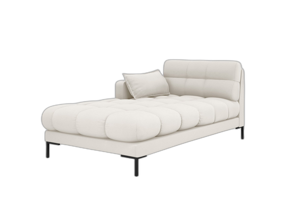 Modern Chaise Lounge – Quilted Bubble Design Recliner Sofa L185