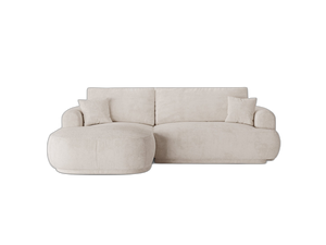 Modern Corner Sofa Bed – Retro Style Convertible L-Shape with Storage W271