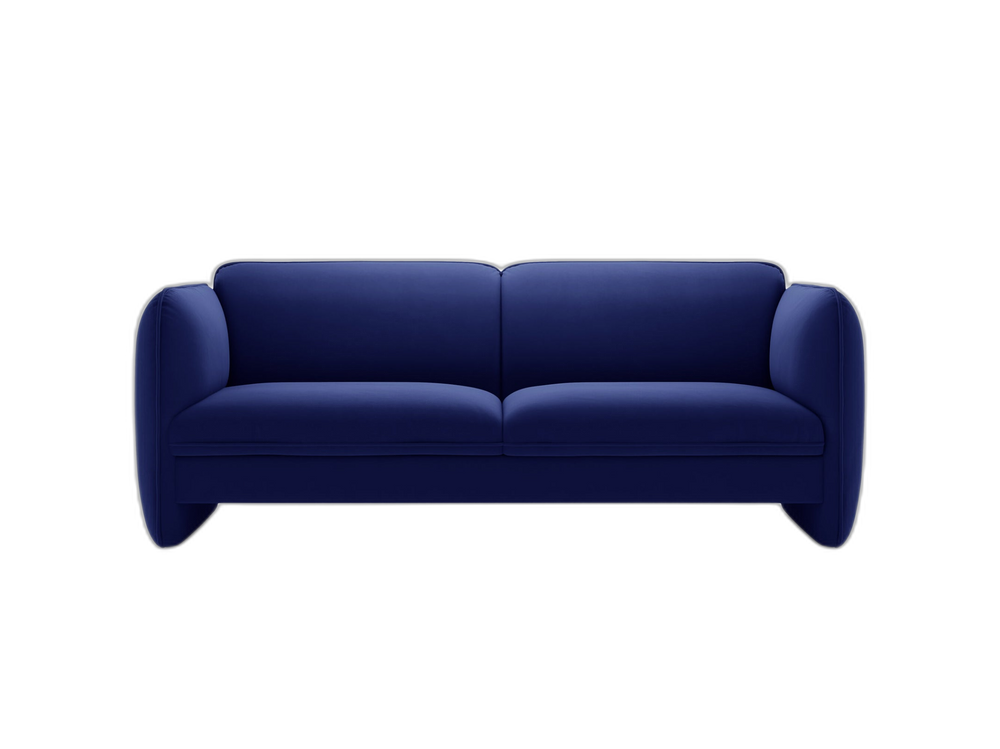 Modern 3-Seater Sofa – Sculptural Bench Style Upholstered Couch W204