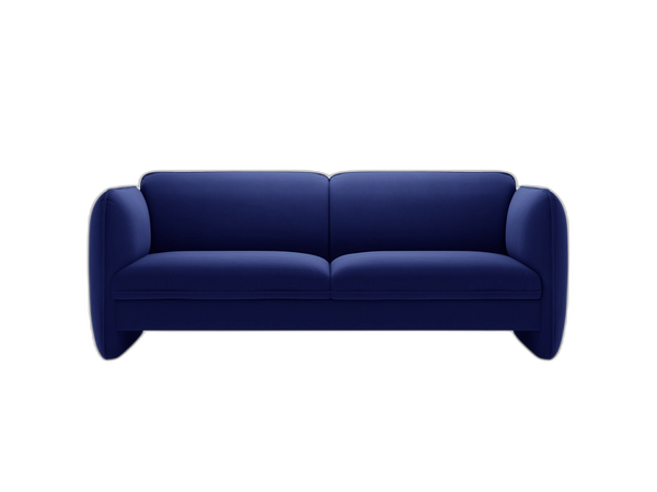 Modern 3-Seater Sofa – Sculptural Bench Style Upholstered Couch W204