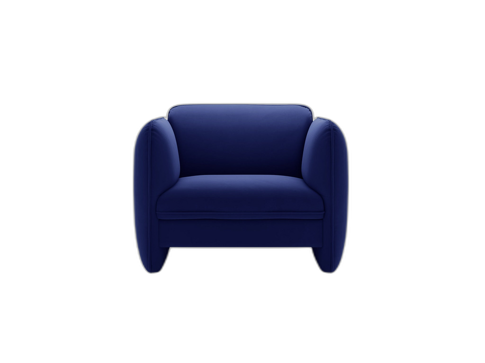 Modern Sculptural Armchair – Deep Seat Accent Lounge Chair