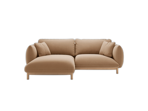 Modern Corner Sofa – Curved Scandinavian Style L-Shaped Couch W220