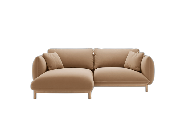 Modern Corner Sofa – Curved Scandinavian Style L-Shaped Couch W220