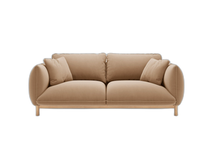 Scandinavian Style 2-Seater Sofa – Compact Wooden Frame Couch W178