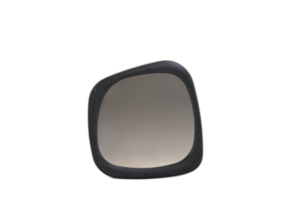 Round Wall Mirror – Modern Decorative Black Oak Frame Mirror