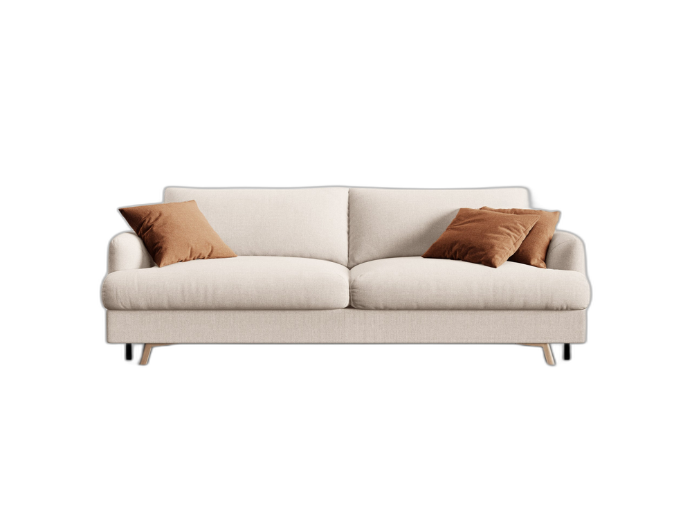 Modern 3-Seater Sofa Bed – Convertible Upholstered Couch with Storage W233