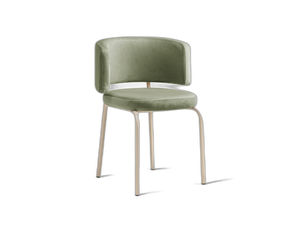 Modern Upholstered Dining Chair – Metal Legs Space-Saving Chair