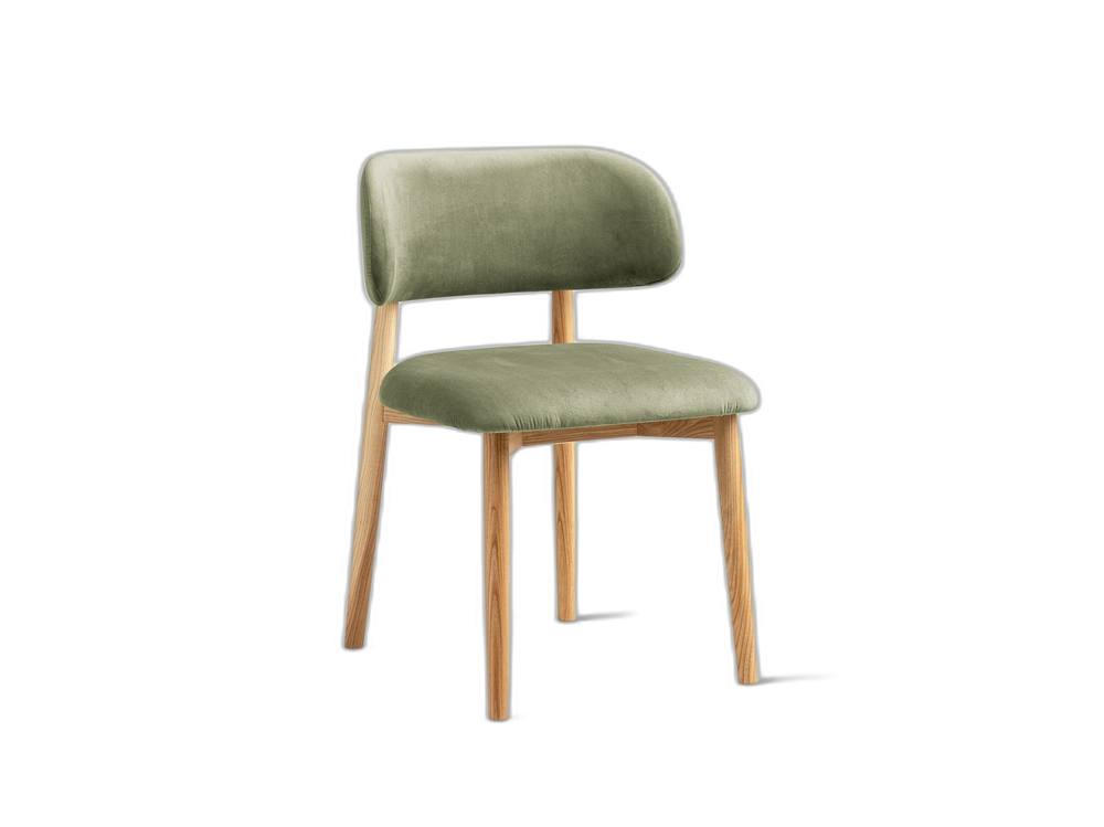 Modern Wooden Dining Chair – Upholstered Seat Space-Saving Chair
