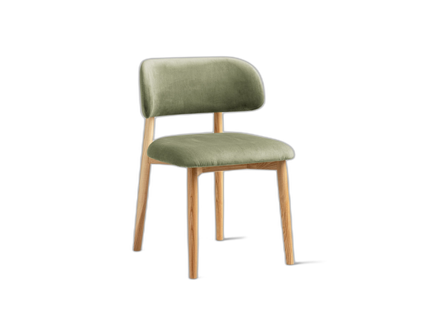 Modern Wooden Dining Chair – Upholstered Seat Space-Saving Chair