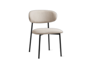 Modern Upholstered Dining Chair – Slim Metal Legs Space-Saving Chair