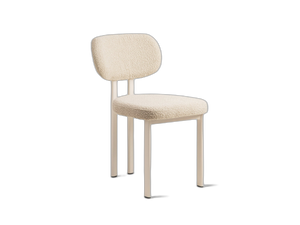 Modern Upholstered Dining Chair – Metal Frame Space-Saving Chair
