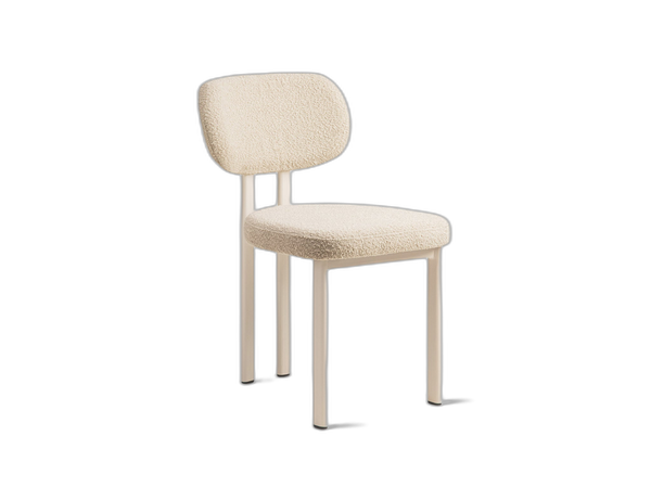 Modern Upholstered Dining Chair – Metal Frame Space-Saving Chair