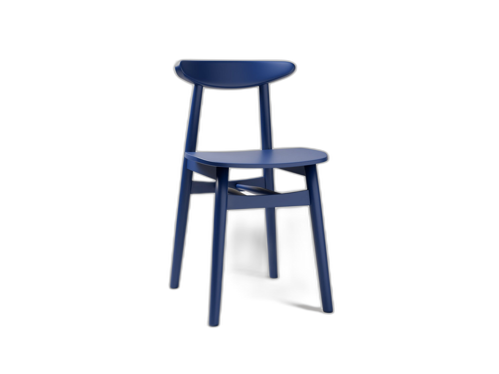 Modern Wooden Dining Chair – Slim Beech Frame Space-Saving Chair
