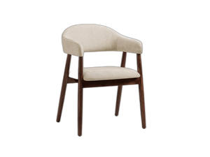 Modern Upholstered Dining Chair – Wooden Frame Armchair