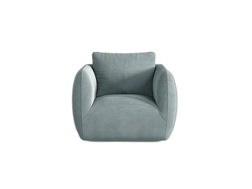 Swivel Armchair with Deep Seat & Curved Design
