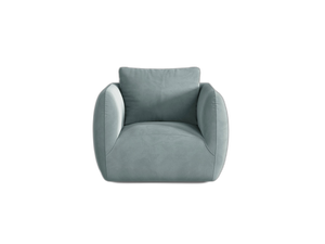 Swivel Armchair with Deep Seat & Curved Design