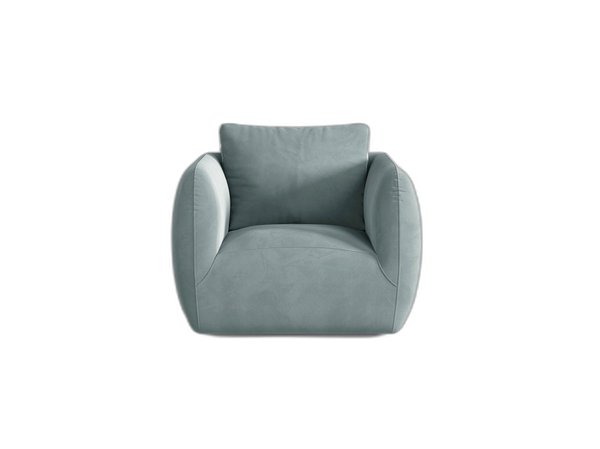 Swivel Armchair with Deep Seat & Curved Design