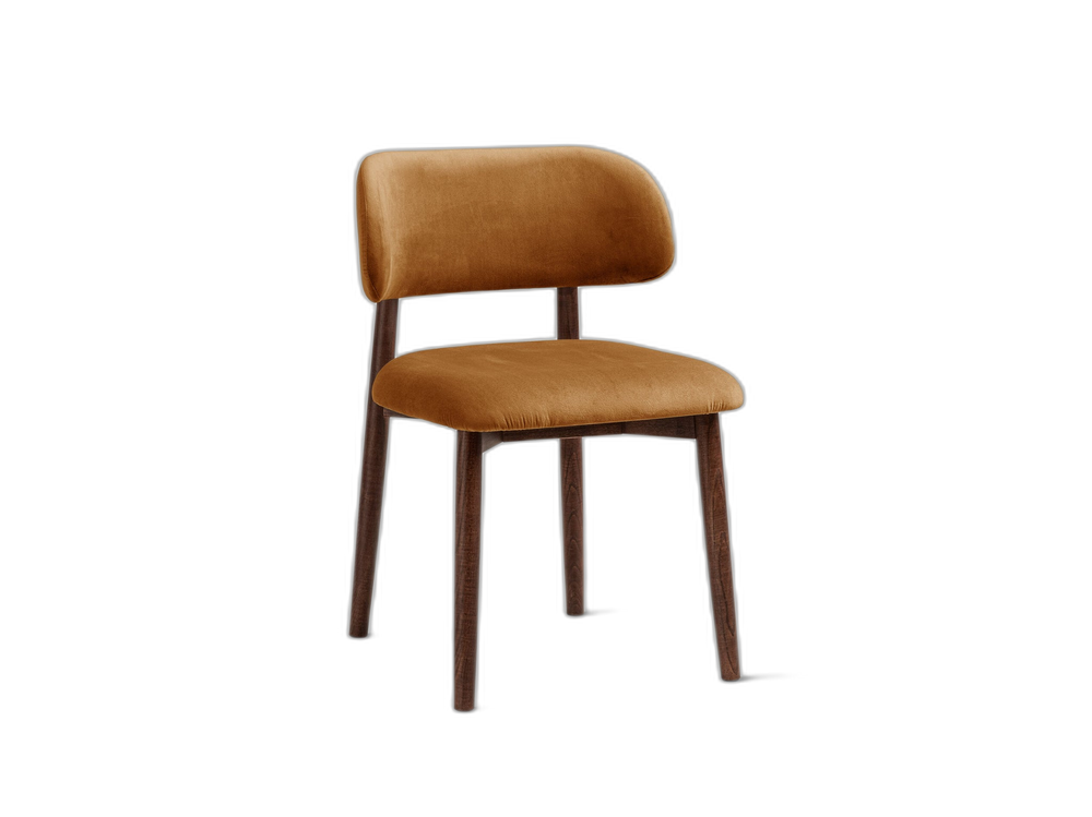 Modern Wooden Dining Chair – Upholstered Seat Space-Saving Chair