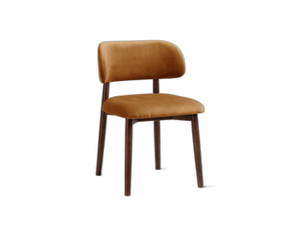 Modern Wooden Dining Chair – Upholstered Seat Space-Saving Chair