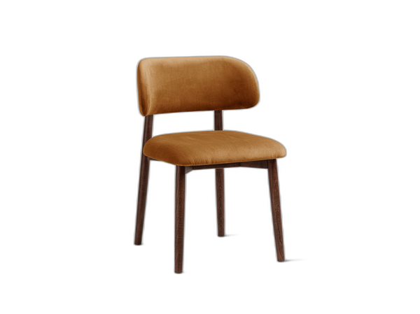 Modern Wooden Dining Chair – Upholstered Seat Space-Saving Chair