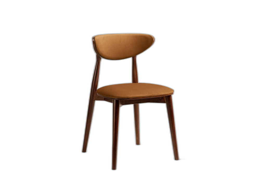 Classic Upholstered Dining Chair – Wooden Frame Space-Saving Chair