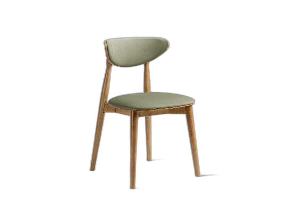 Classic Upholstered Dining Chair – Wooden Frame Space-Saving Chair