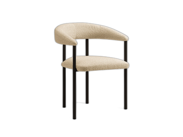 Modern Upholstered Dining Chair – Metal Frame Armchair
