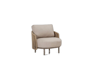 Outdoor Rope Armchair – Modern Garden Lounge Chair with Cushions
