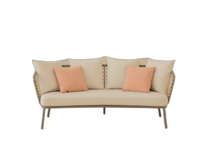 Outdoor 3-Seater Sofa – Woven Rope Garden Lounge Couch W201