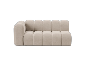 Modern Curved 3-Seater Sofa – Upholstered Modular Lounge Couch W175