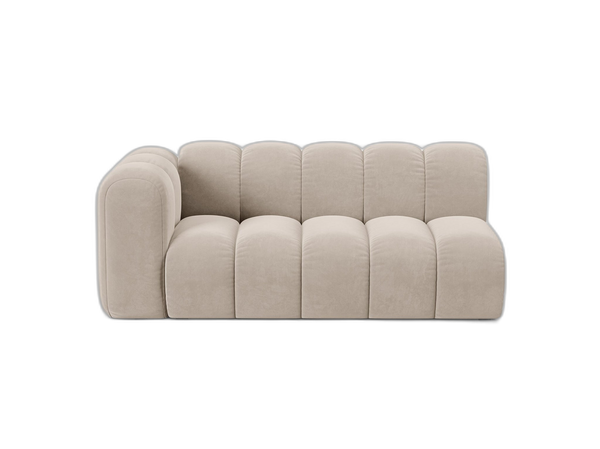 Modern Curved 3-Seater Sofa – Upholstered Modular Lounge Couch W175
