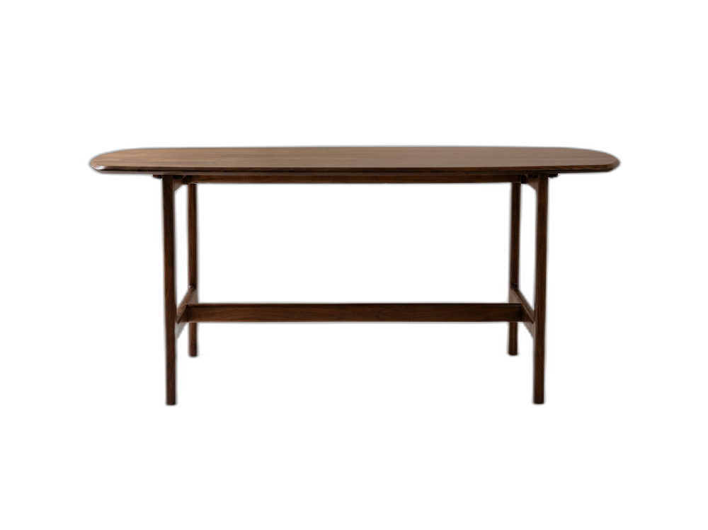 Modern Wooden Dining Table – Rectangular Walnut Finish Table