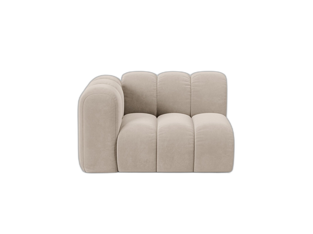 Modular Sofa Armrest Section – Curved Upholstered Lounge Module W115