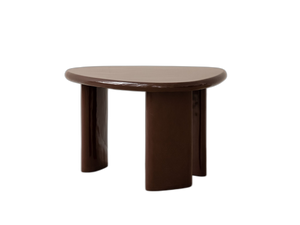 Modern Sculptural Coffee Table – Glossy Organic Accent Table