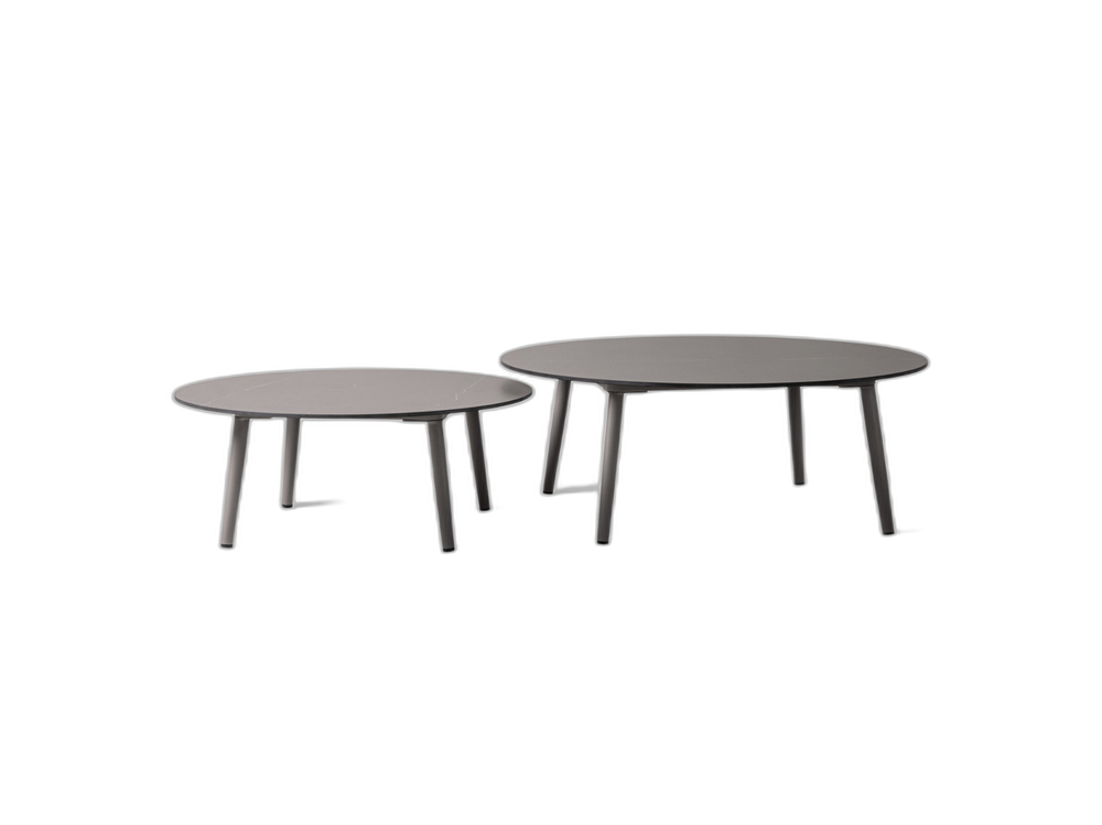 Outdoor Coffee Table Set – Marble-Effect Garden Tables (2-Piece)