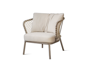 Outdoor Rope Armchair – Modern Garden Lounge Chair with Cushions