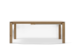 Extendable Wooden Dining Table – Oak Finish with Solid Frame (195–285 cm)