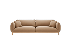 4-Seater Sofa with Curved Design – Deep Seating & Wooden Frame Detail W248