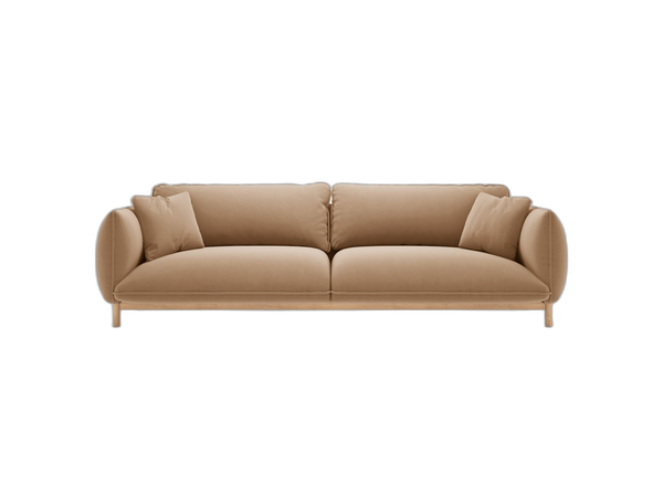 4-Seater Sofa with Curved Design – Deep Seating & Wooden Frame Detail W248