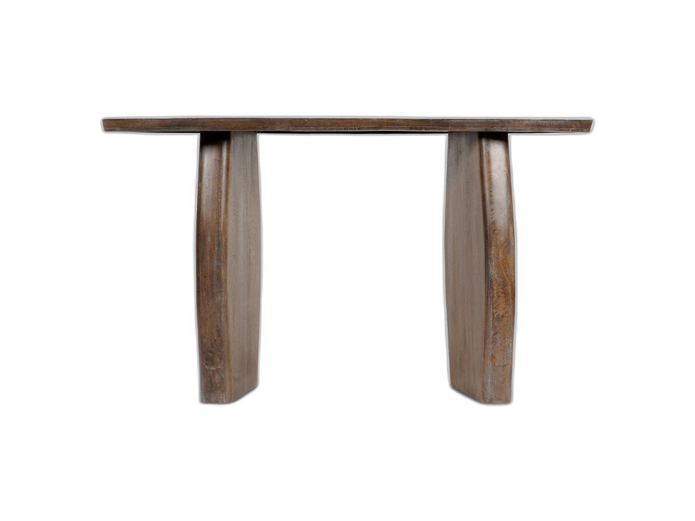 Wooden Console Table – Multi-Functional Design with Natural Finish (135 cm)