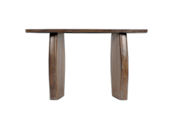 Wooden Console Table – Multi-Functional Design with Natural Finish (135 cm)