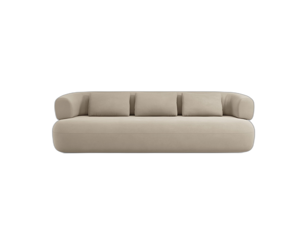 Large 4-Seater Sofa with Rounded Design & Deep Seating W226