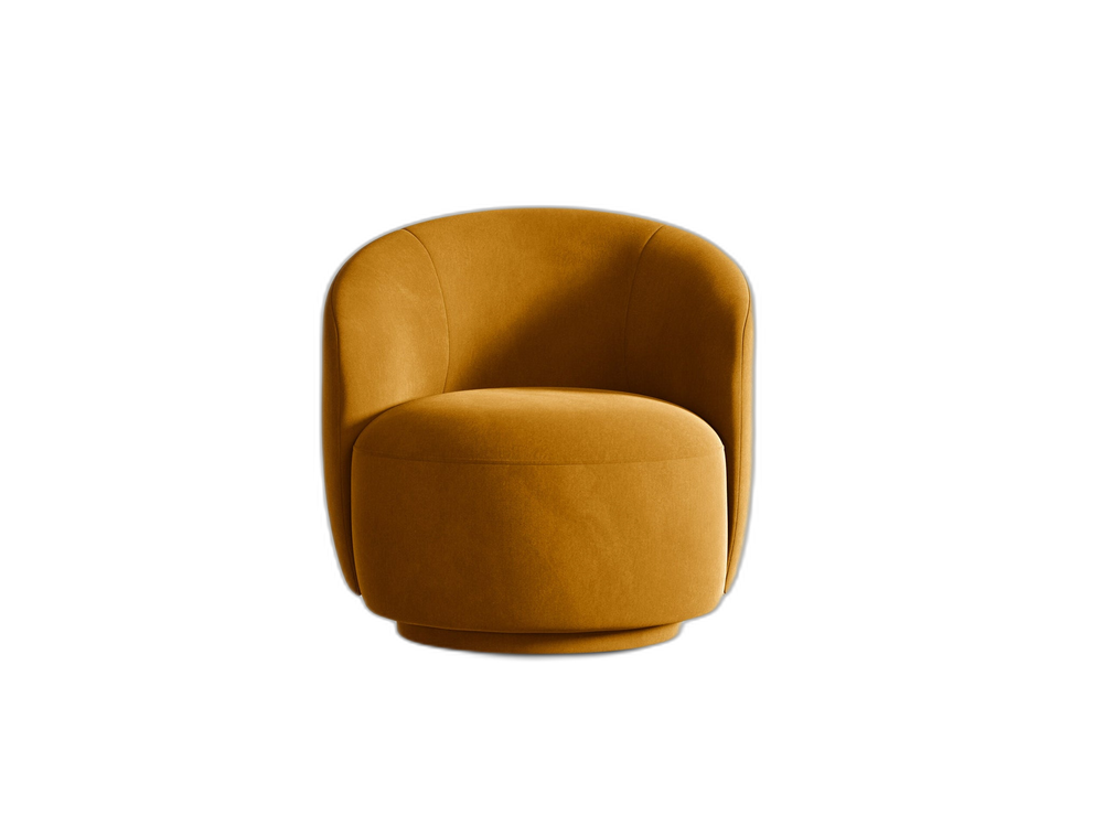 Compact Swivel Armchair with Curved Design & Soft Comfort