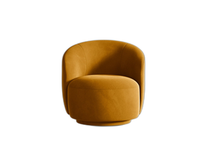 Compact Swivel Armchair with Curved Design & Soft Comfort