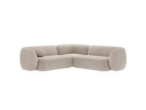 Symmetrical Corner Sofa with Curved Design & Soft Comfort W252