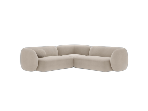 Symmetrical Corner Sofa with Curved Design & Soft Comfort W252