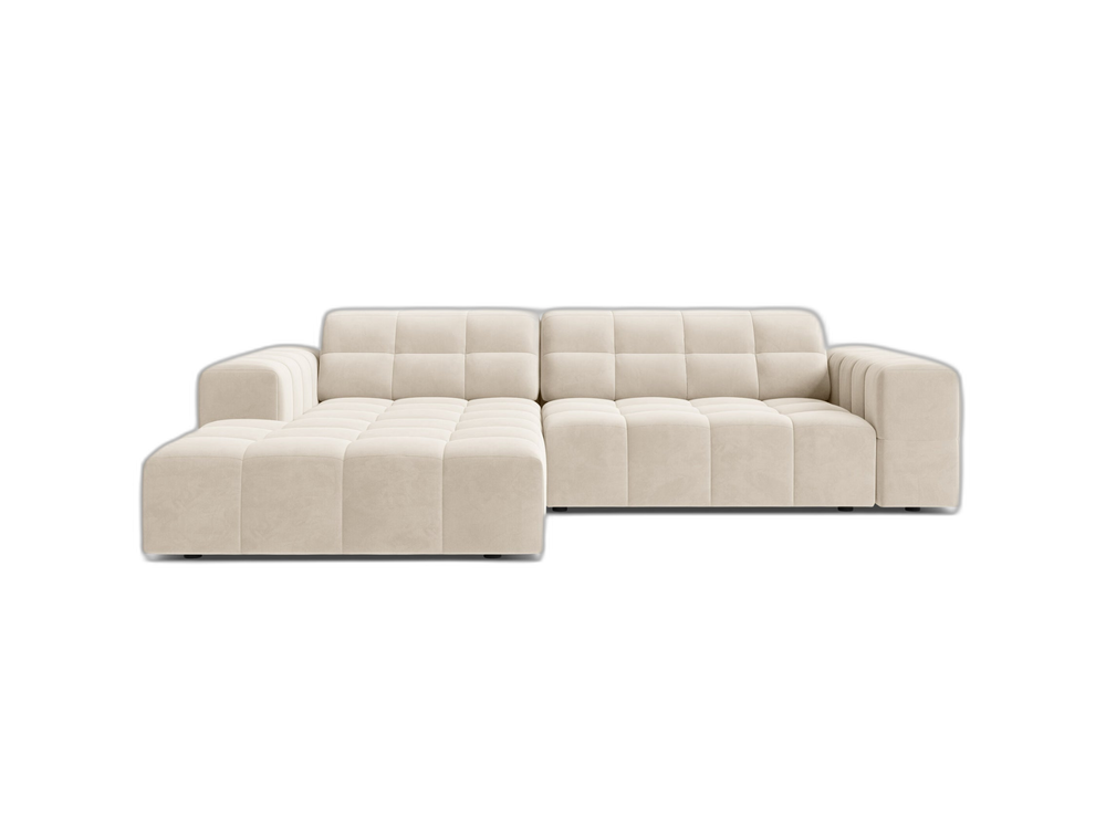 Modern Corner Sofa with Deep Seating & Tufted Design W234