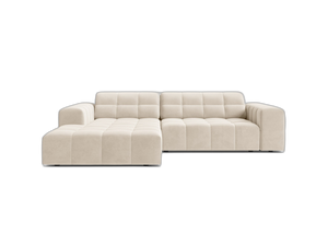 Modern Corner Sofa with Deep Seating & Tufted Design W234